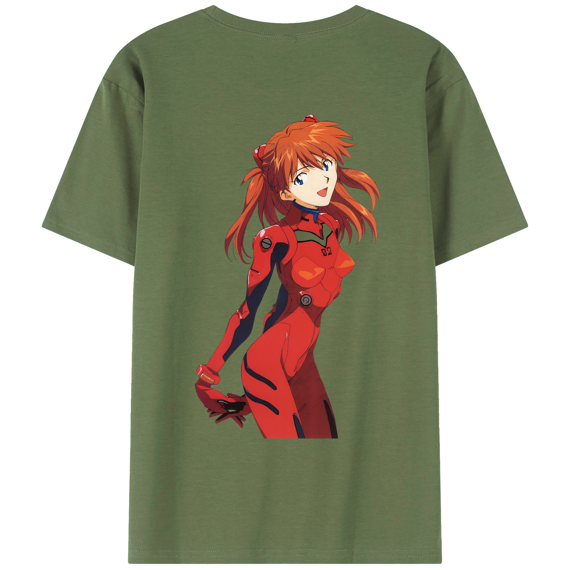 （画像用） EVA 新世紀エヴァンゲリオン 綿100％ メンズ半袖Tシャツ（バックプリント） 通気性